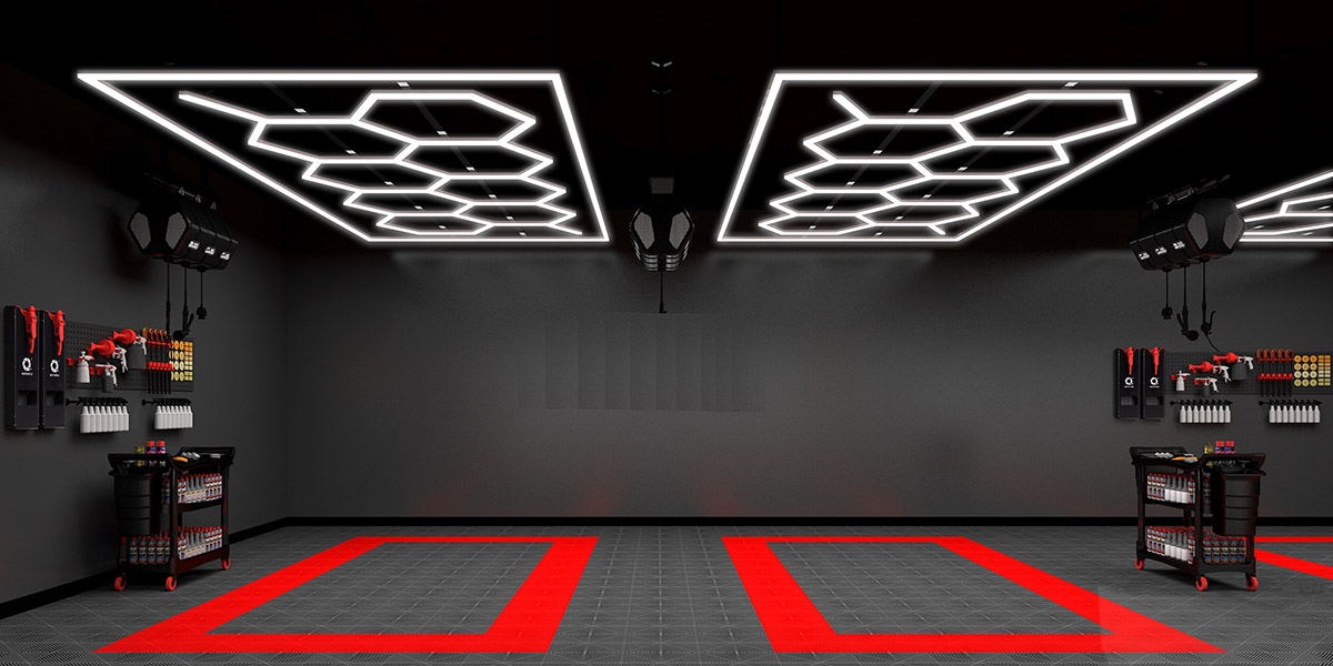 SS-HX-C503 Deformable Hexagonal Led Garage Work Home Ceiling for