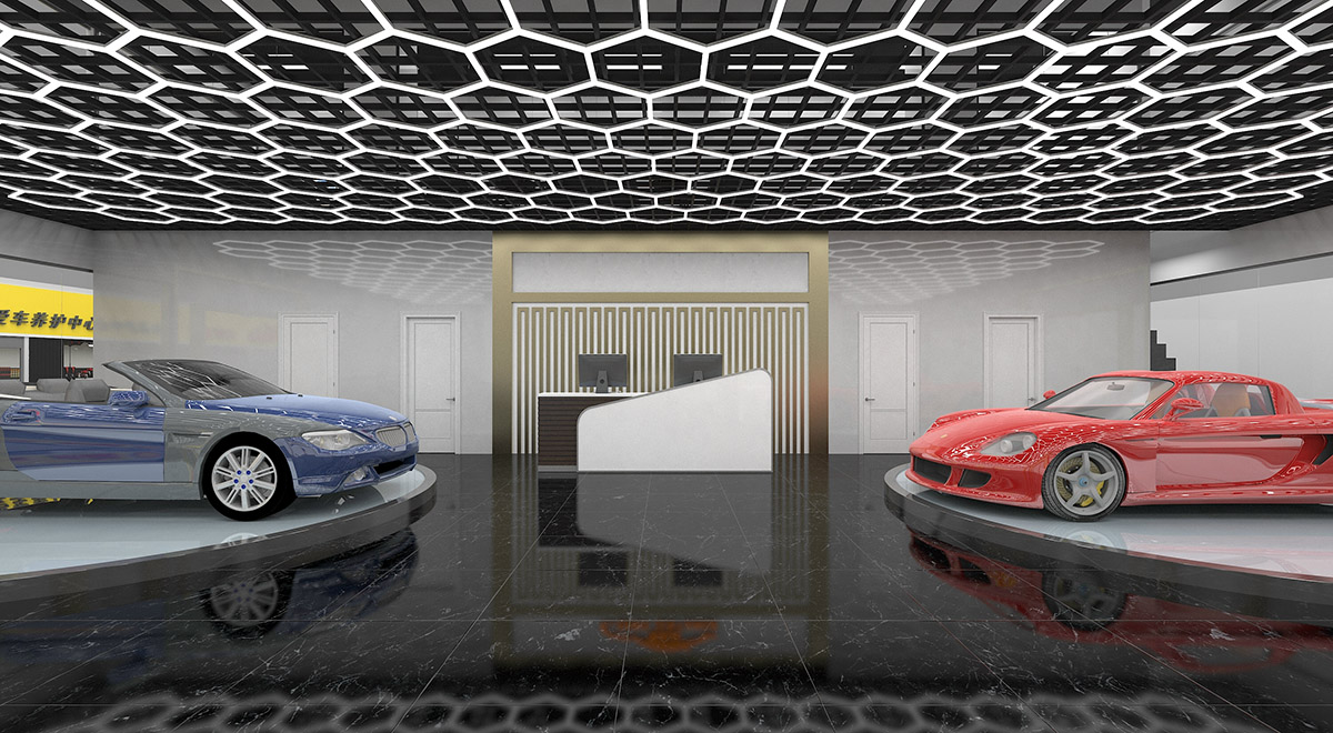 Rectangle Frame Design Aluminum Housing Led Garage Light Bar for Wash  Station Workshop Car Detailing