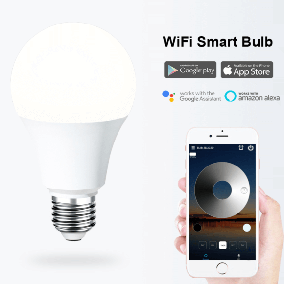 SinoStar 6.5W A70 WiFi LED Bulb Single Color: Warm White