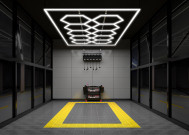 SS-HX-1098 Sample Customized Led Hexagonal Light for Detailing Auto Car Body LED Ceiling Honeycomb Lamp